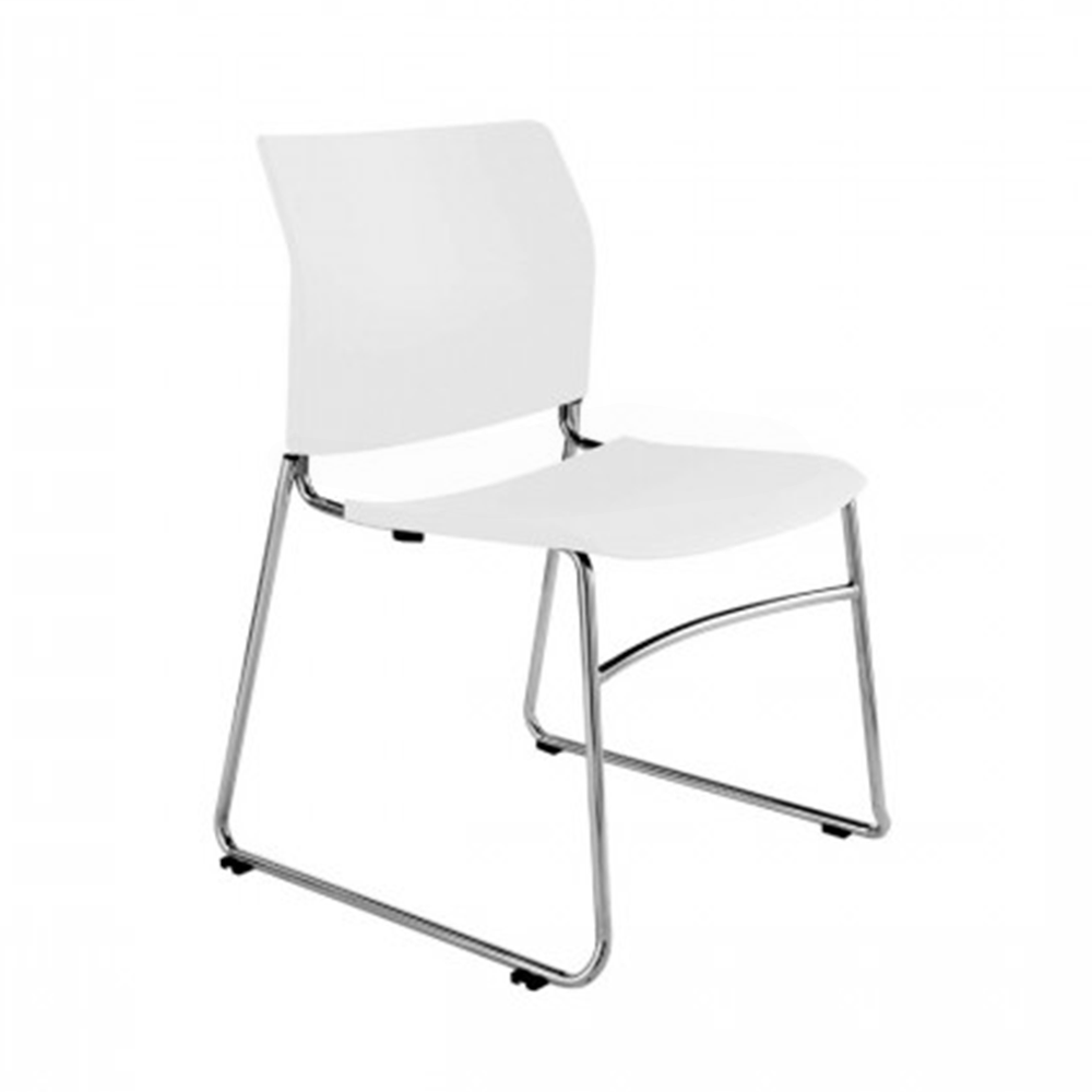 CS One Sled Chair White