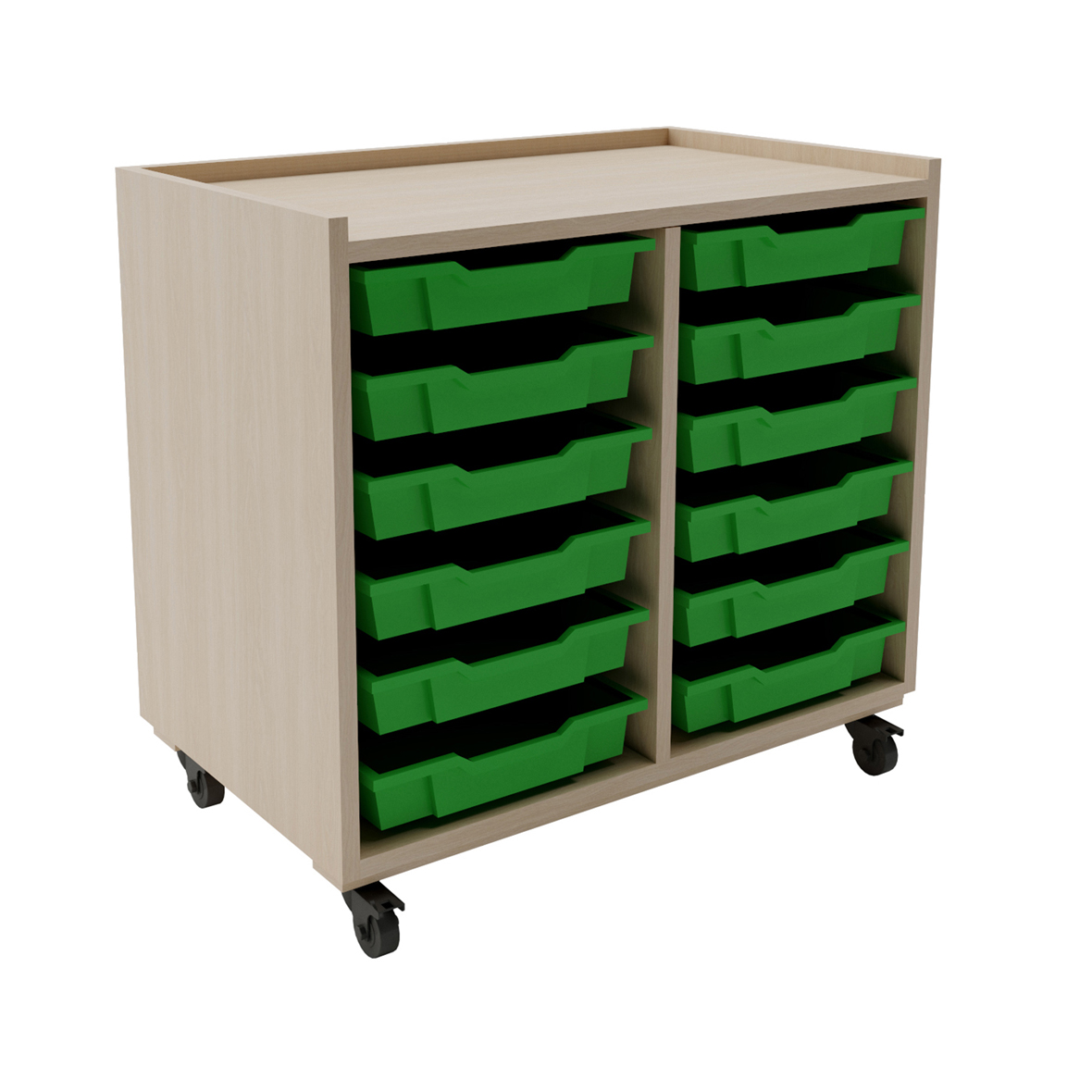 Flexi Trolley 2 Bay Affinity Maple Green Grass