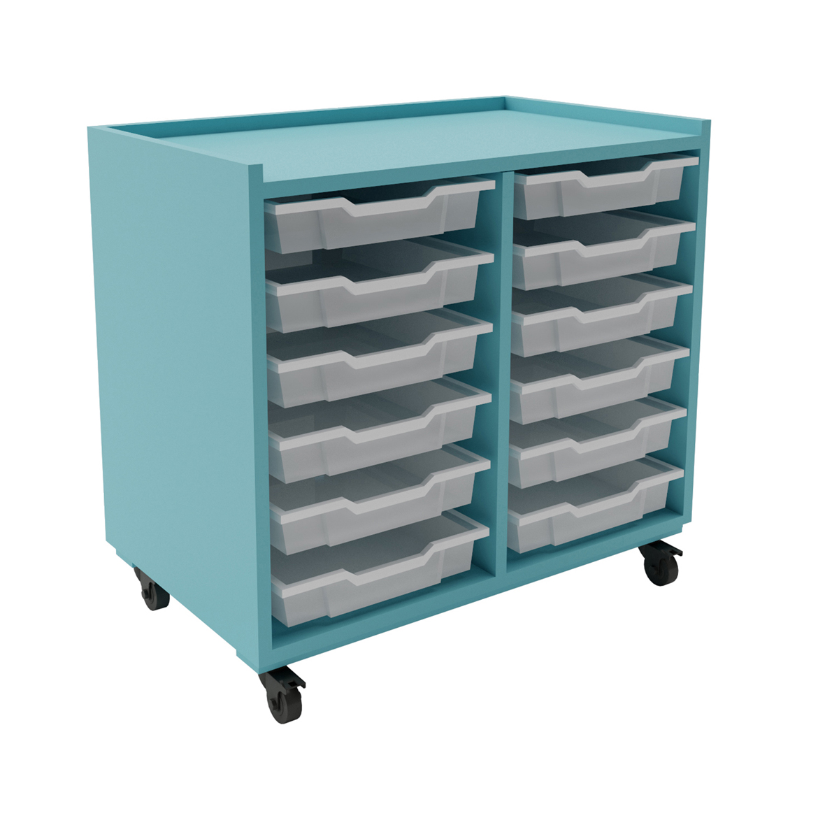 Flexi Trolley 2 Bay Caribbean Translucent