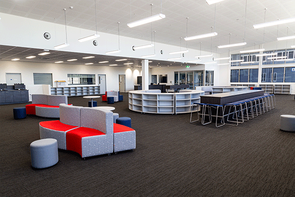 Yarrabilba College soft furnishing bookcases